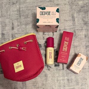 Brand new Coco & Eve Skincare Set with Red Bag